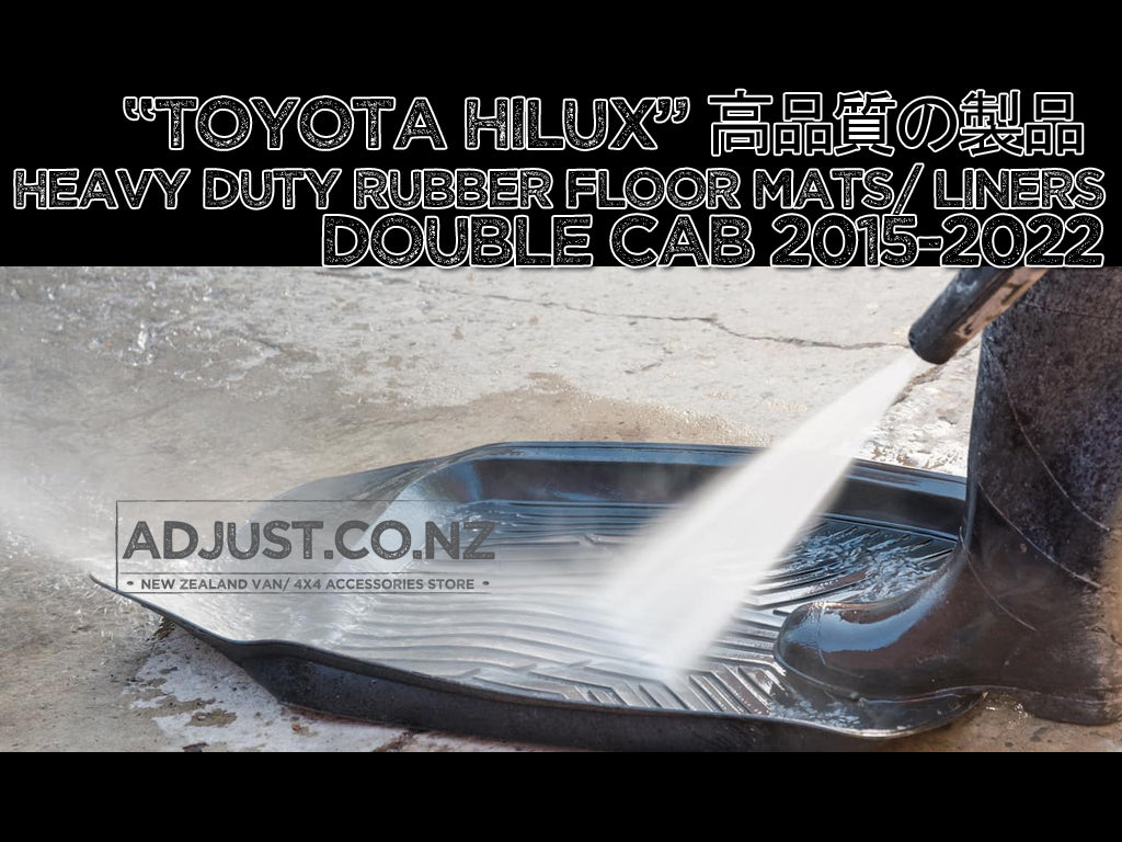 NEW Heavy Duty "Deep Dish" Rubber Floor Mats/ Liners For Toyota Hilux 2015-2022