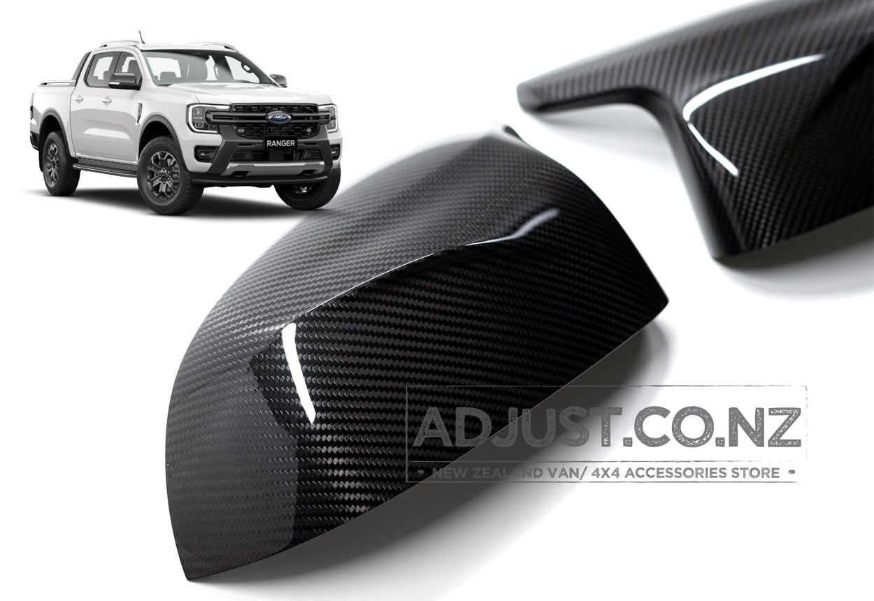 PX4 New Gen Ford Ranger Rear Side Cover Trim Rear View Mirror Covers 2022+ Carbon Fibre Colour