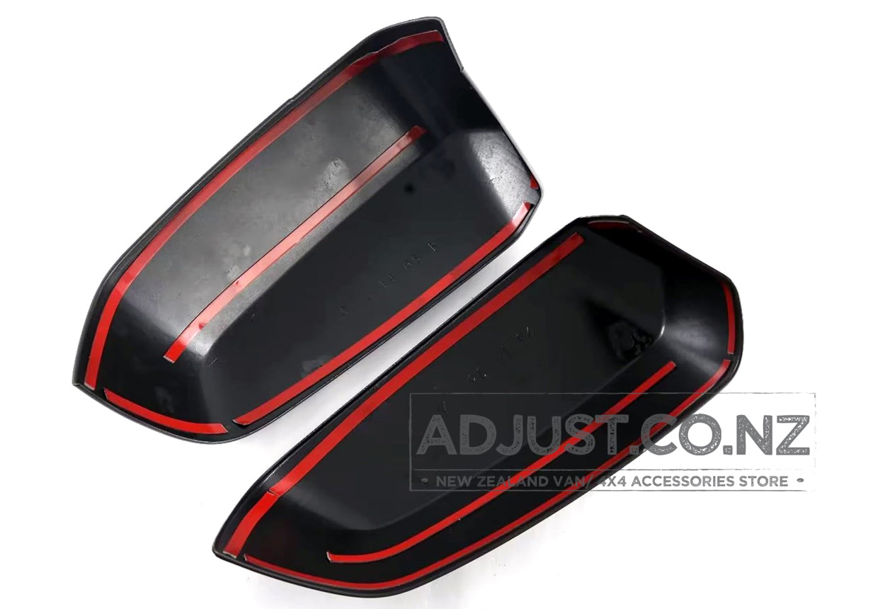 Ford Ranger Rear Side Cover Trim Rear View Mirror Covers 2012-2022 Gloss Black