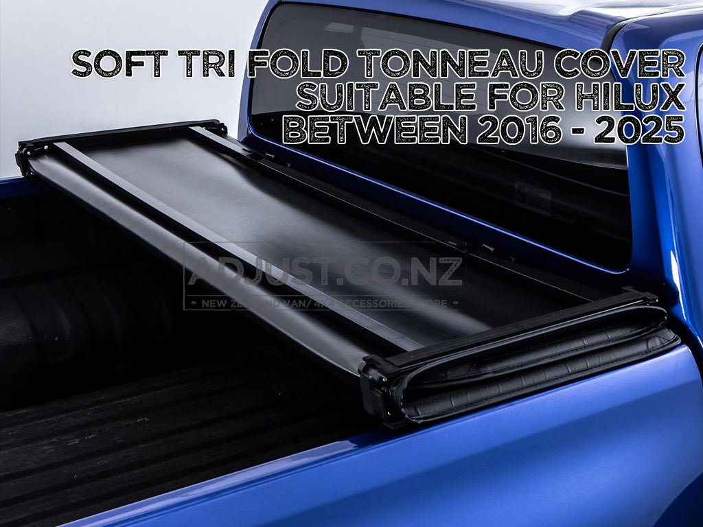 Soft Tri-Fold Tonneau Cover suitable for Toyota Hilux 2016-2025