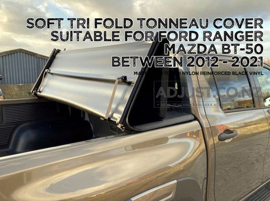 Soft Tri-Fold Tonneau Cover suitable for Mazda BT-50/ Ford Ranger 2012+