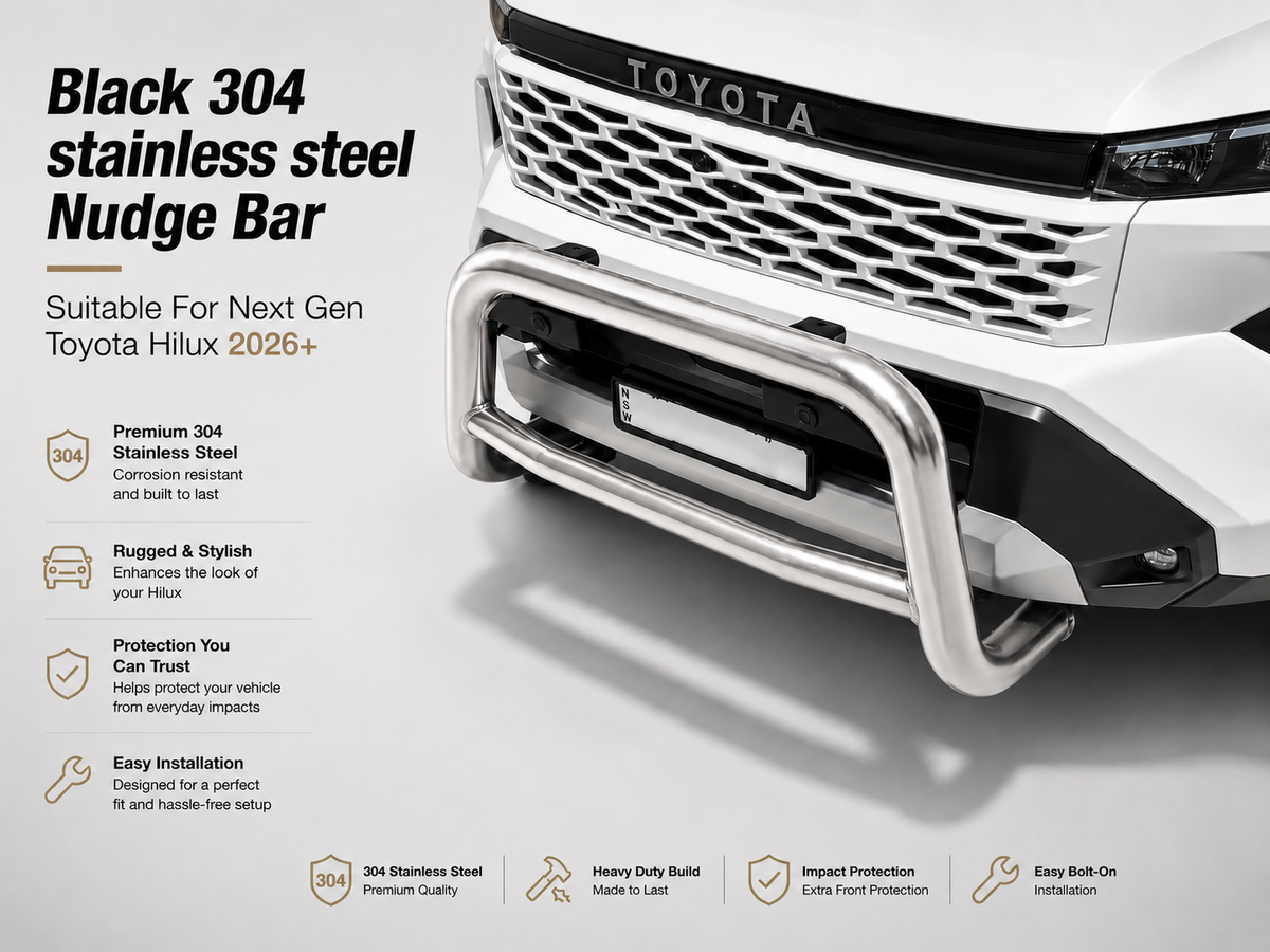 Stainless Steel Nudge Bar Suitable for Toyota Hilux N90 2026+