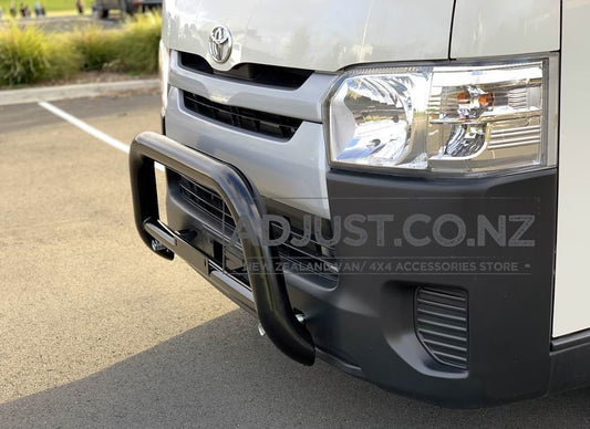 Compatible with Toyota Hiace Nudge Bar Stainless Steel "Black"