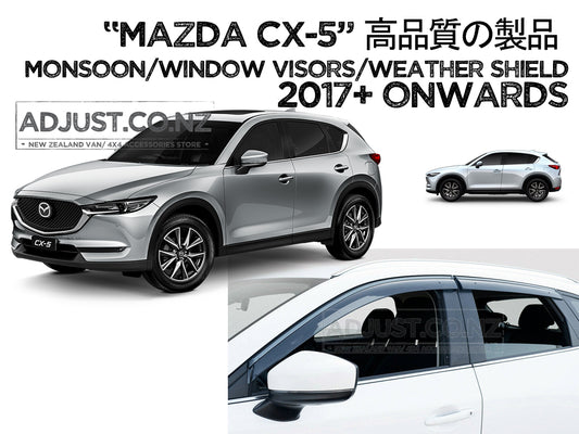 Monsoon / Window Visors / Weather shield smoke type Mazda CX5 2017+