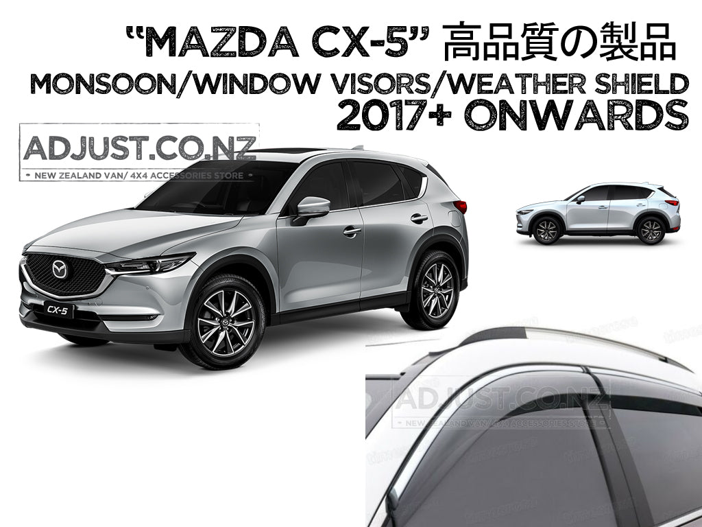 Monsoon / Window Visors / Weather shield smoke type Mazda CX5 2017+