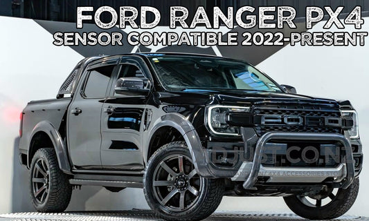 Ford Ranger 3" Black SS Nudge bar with 2 x spotlight mounting for 2022+