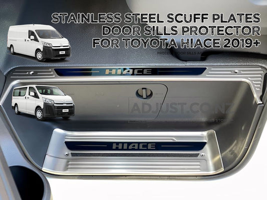 Compatible with Toyota Hiace 2019+ Stainless Steel Door Sills Protector