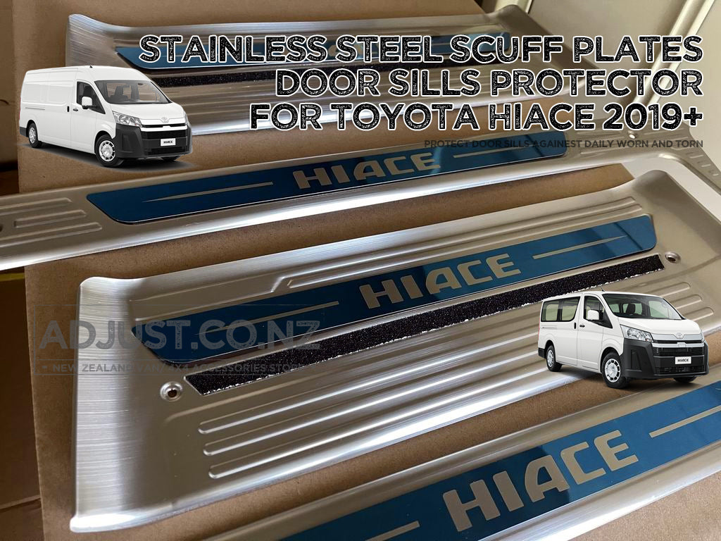 Compatible with Toyota Hiace 2019+ Stainless Steel Door Sills Protector