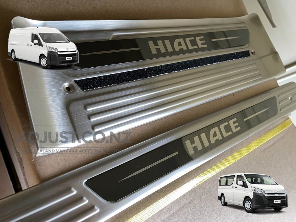 Compatible with Toyota Hiace 2019+ Stainless Steel Door Sills Protector