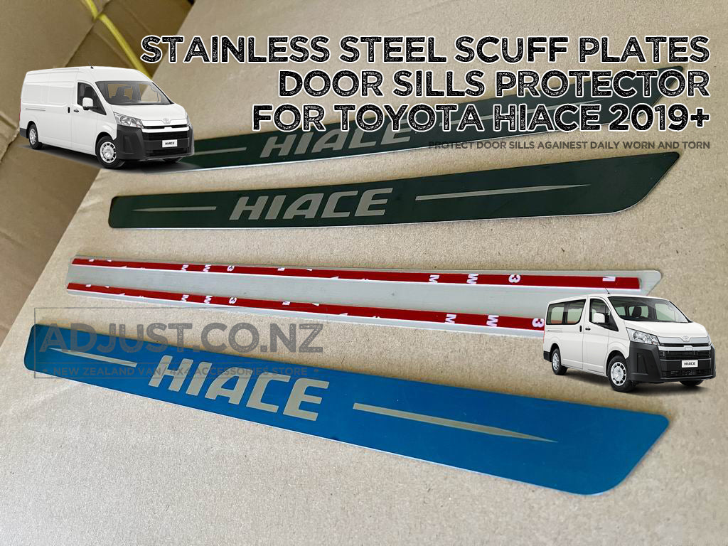 Compatible with Toyota Hiace 2019+ Stainless Steel Door Sills Protector