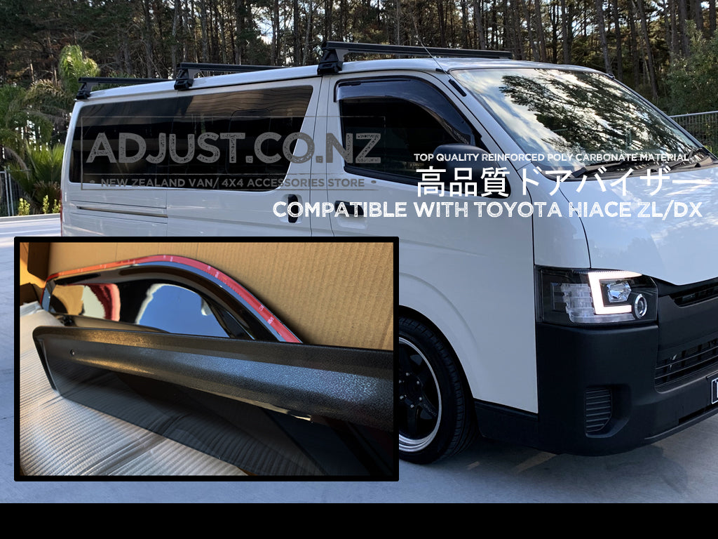 Door Visor/ Weather shield smoke type suitable for Toyota Hiace 2005+