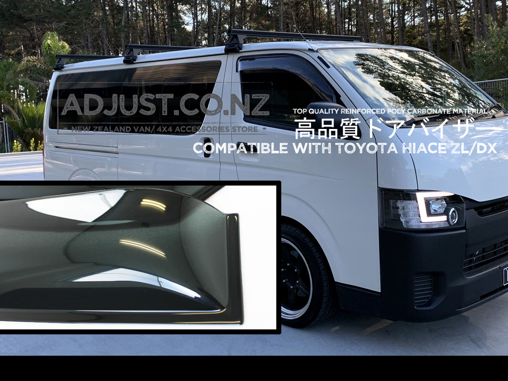 Door Visor/ Weather shield smoke type suitable for Toyota Hiace 2005+