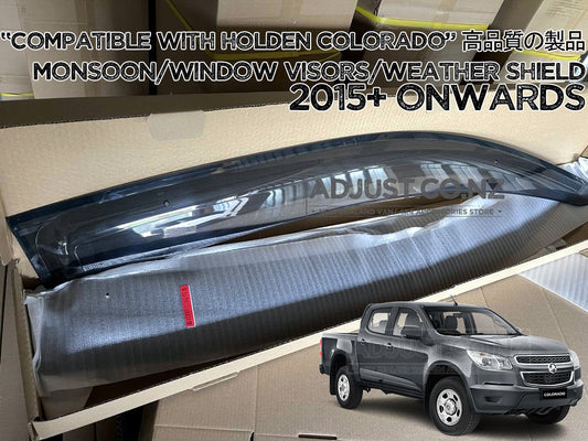 Monsoon / Window Visors / Weather shield smoke type Holden Colorado 2015+