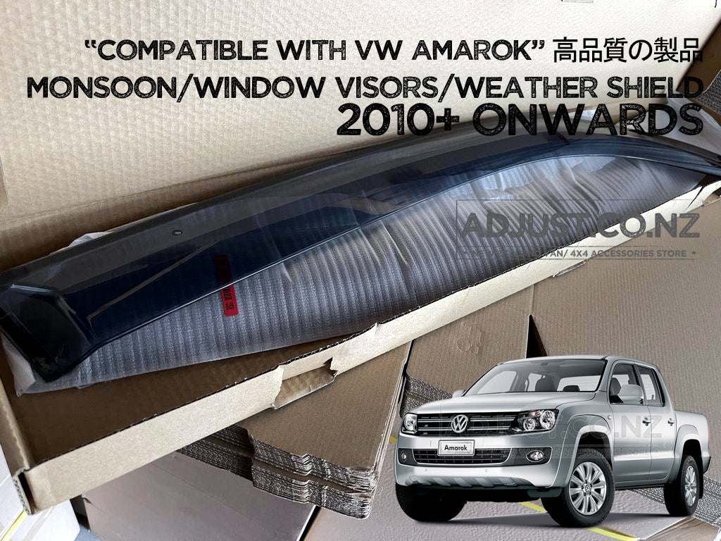 Monsoon / Window Visors / Weather shield smoke type Volkswagen Amarok 2010+