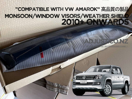 Monsoon / Window Visors / Weather shield smoke type Volkswagen Amarok 2010+