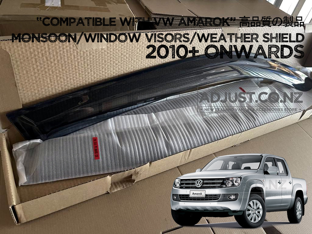 Monsoon / Window Visors / Weather shield smoke type Volkswagen Amarok 2010+