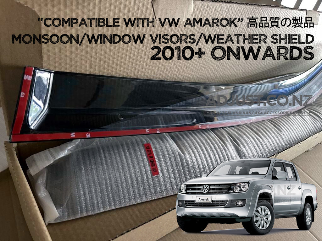 Monsoon / Window Visors / Weather shield smoke type Volkswagen Amarok 2010+